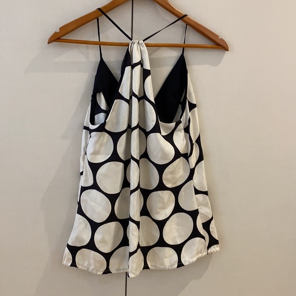 CLUB MONACO | Size S Silk polka dot v-neck tank - Picture 2 of 4